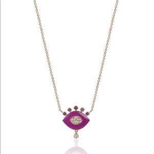 NAYLA ARIDA
Eye pendant in 18k gold and enamel set with diamonds and amethyste